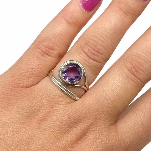 Jewelry - Purple Amethyst Ring 925 Sterling Silver Sz 7 8